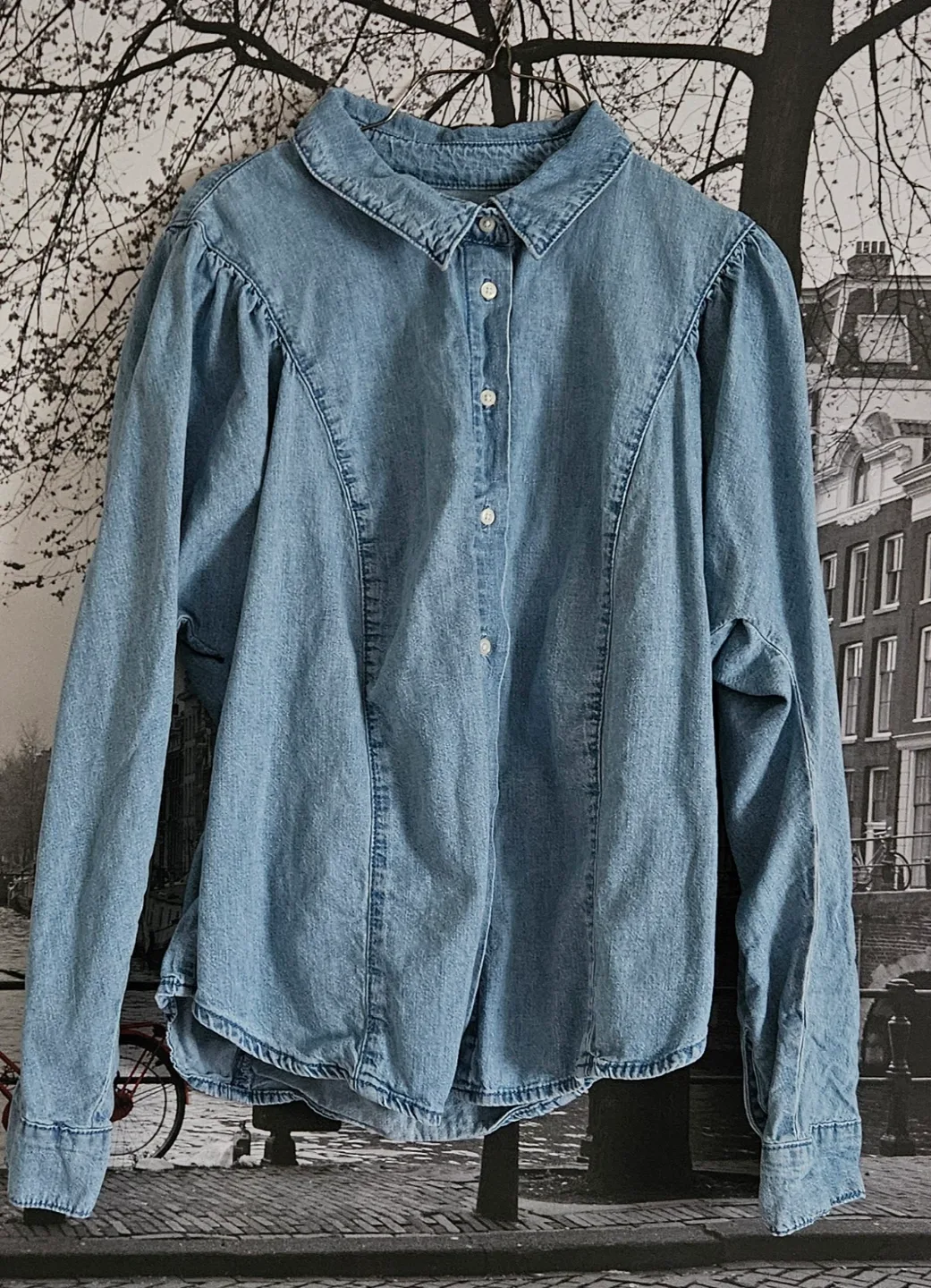 Dynamite- Women's Denim Button-Down Shirt image indicator(4)