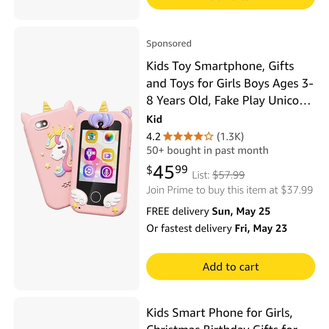 Kikapbi Kids Smart Phone Toy - Unicorn Design image indicator(5)