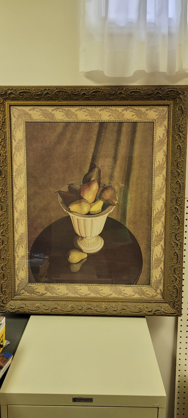 Framed Still Life Print of Pears