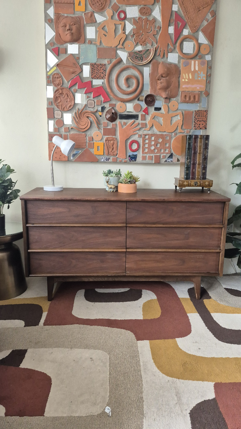 Mid-Century Modern Six-Drawer Dresser