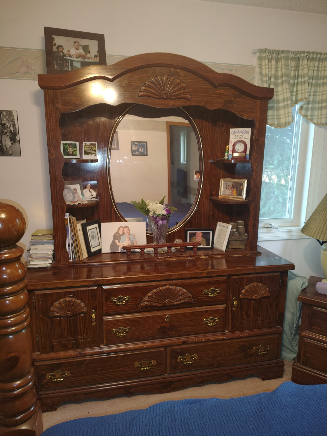 Dark Brown Wooden Bedroom Set - photo 2