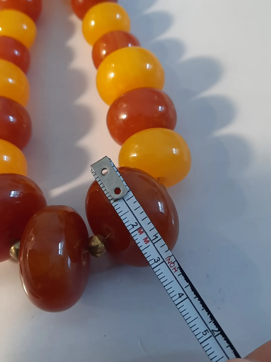 vintage neclase with 2 tone amber.and amber pendant image indicator(9)