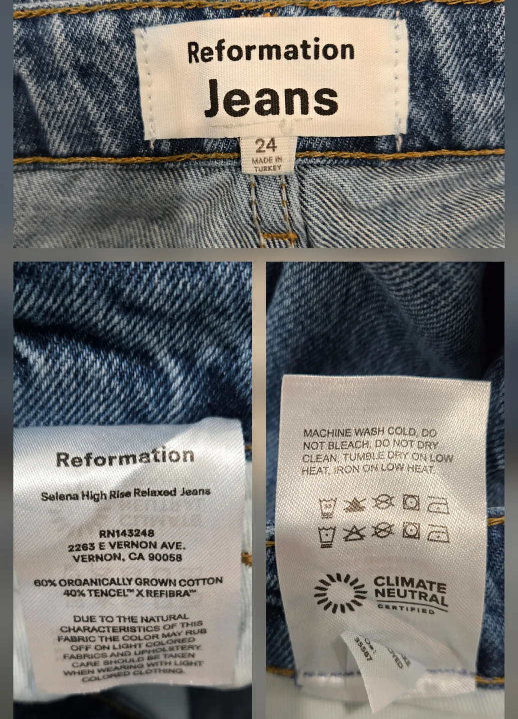 Reformation Selena High-Rise Relaxed Jeans Size 23-24 image indicator(7)