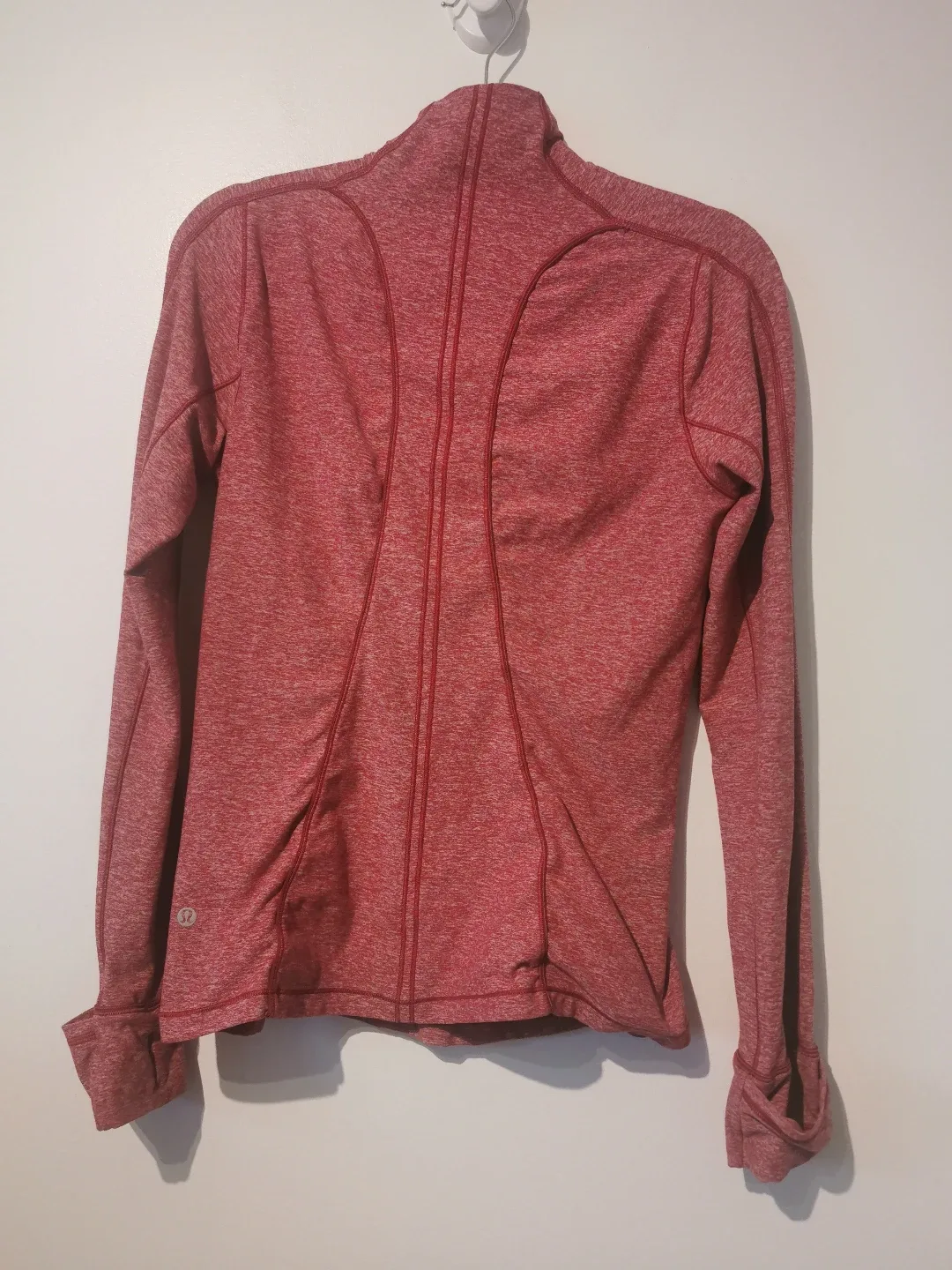 Lululemon Run Briskly 1/2 ZipHeathered Dark Sport Red S8 image indicator(7)