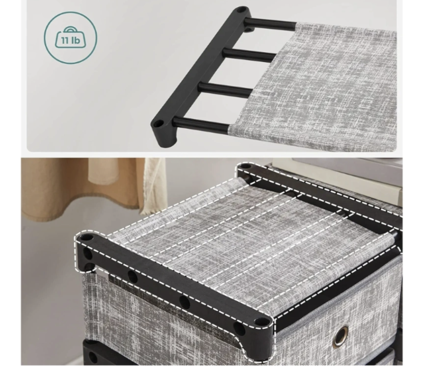 Grey Fabric Storage Organizer with 9 Drawers - photo 4