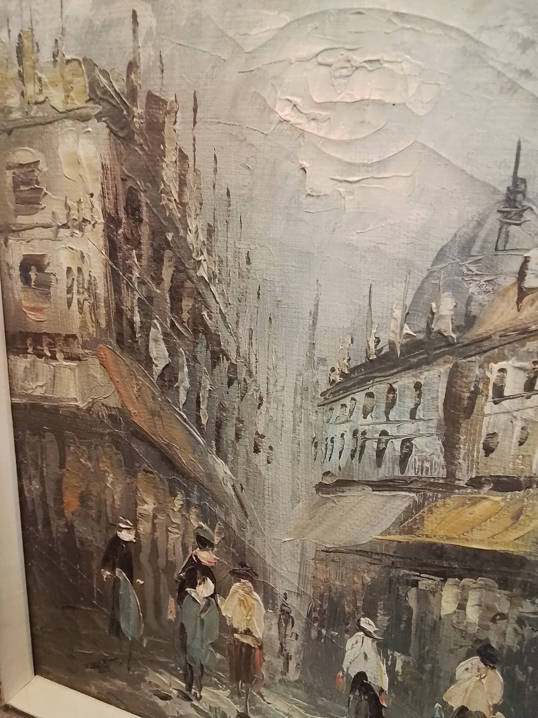 Vintage Ed Mathieu Parisian Street Scene Painting - photo 4
