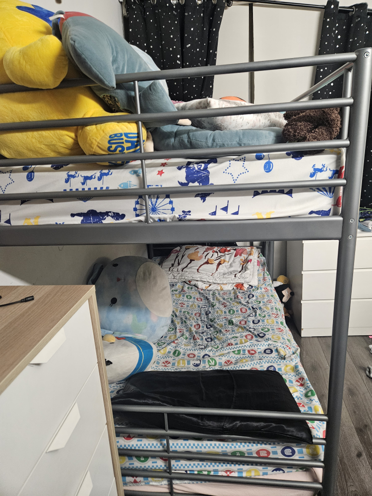 Metallic Grey Bunk Bed Frame IKEA SVARTA..... - photo 4