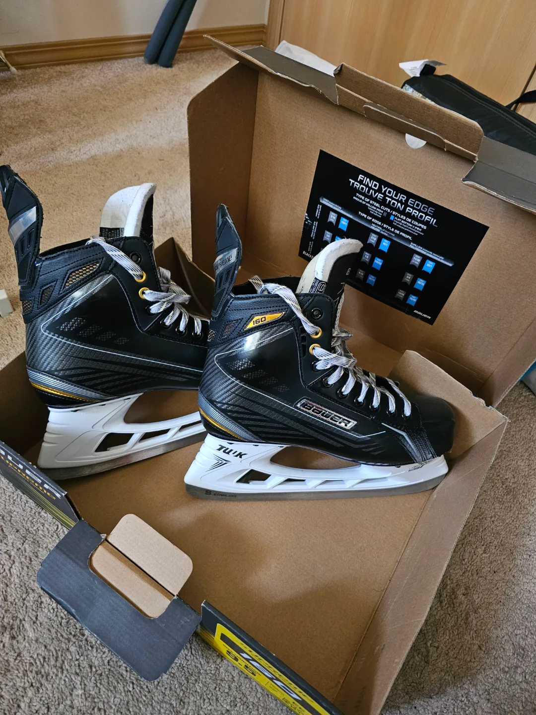 Bauer Supreme 160 Senior Ice Hockey Skates - Size 9.5 EE