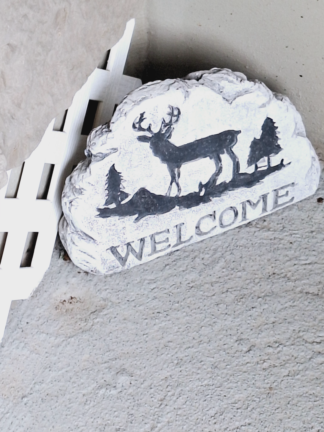 "🧡" Welcome Stone Deer Decor