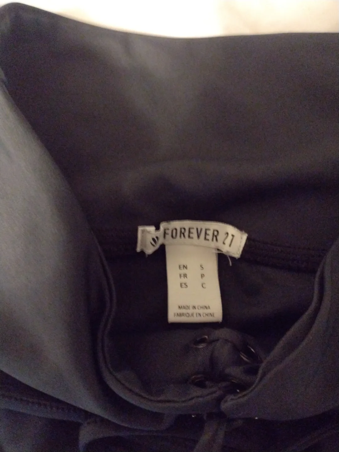 Forever 21 Black Leggings with Lace-Up Detail image indicator(2)