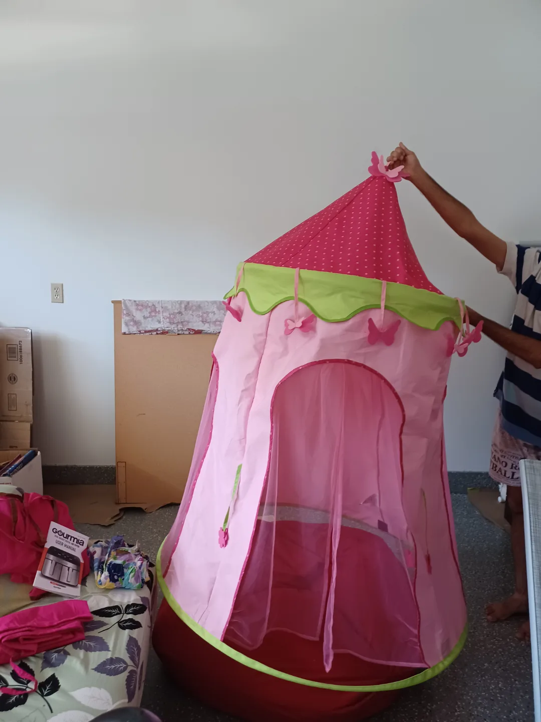 Kids Pink Butterfly Play Tent image indicator(2)