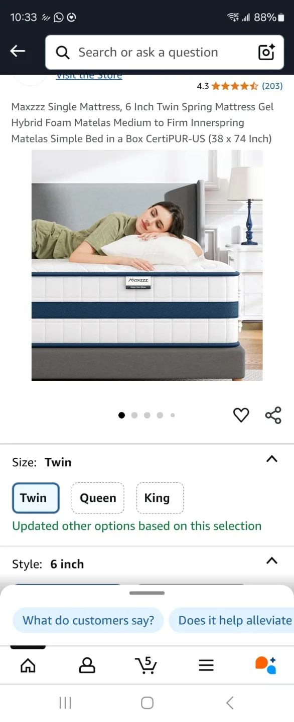 Twin Mattress – Gel Hybrid Foam – $40 image indicator(4)