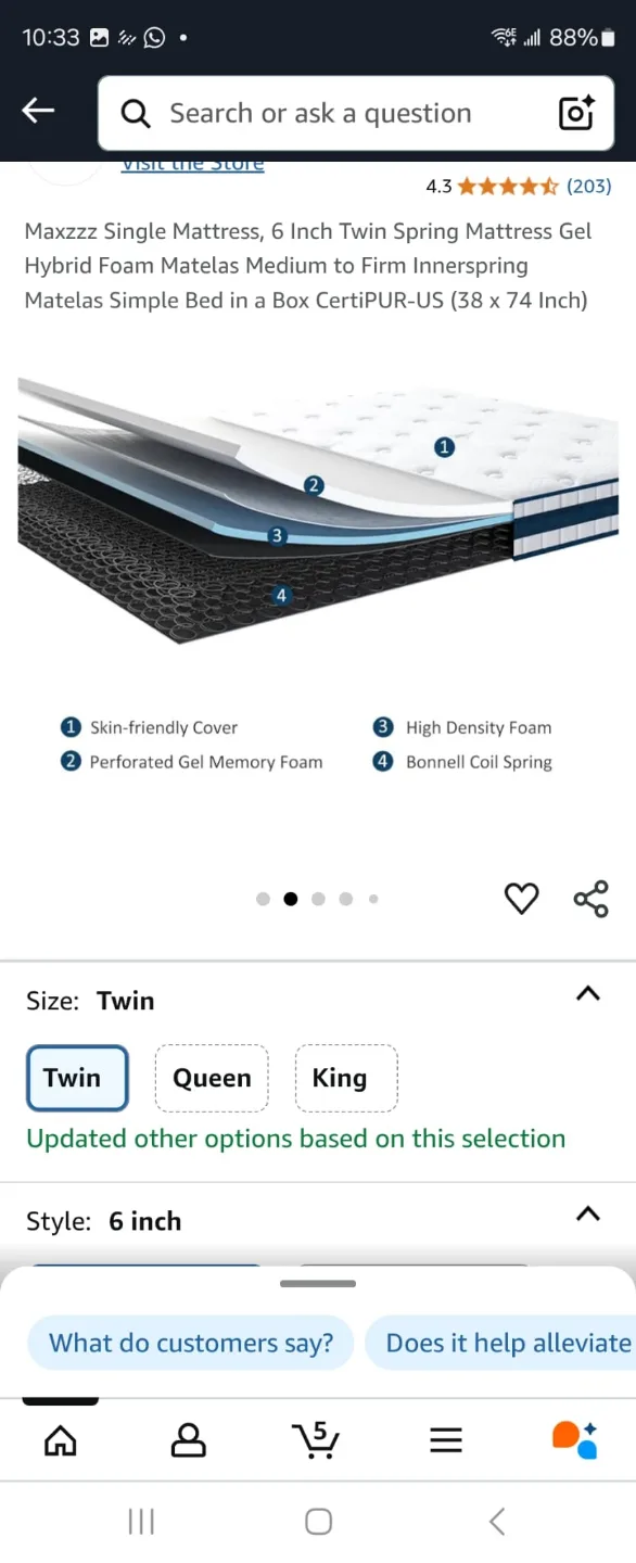 Twin Mattress – Gel Hybrid Foam – $40 image indicator(6)