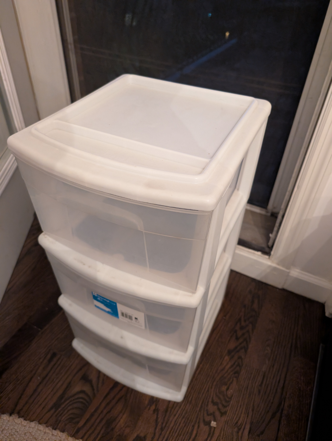 White 3-Drawer Plastic Organizer - photo 3
