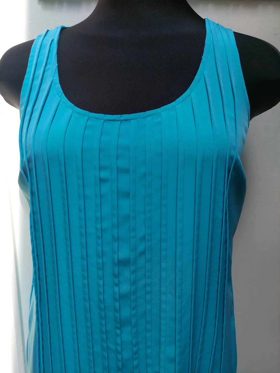 Ralph Lauren Women's Teal Pleated Sleeveless Dress image indicator(2)