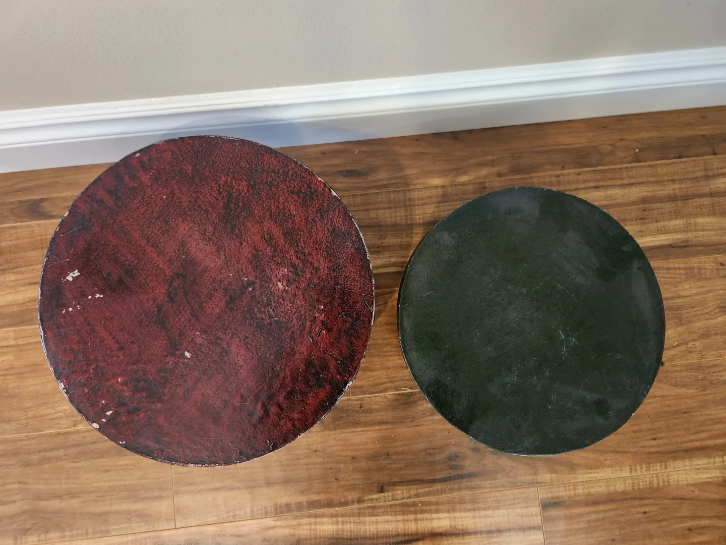 Pair of Vintage Round Hat Boxes image indicator(2)