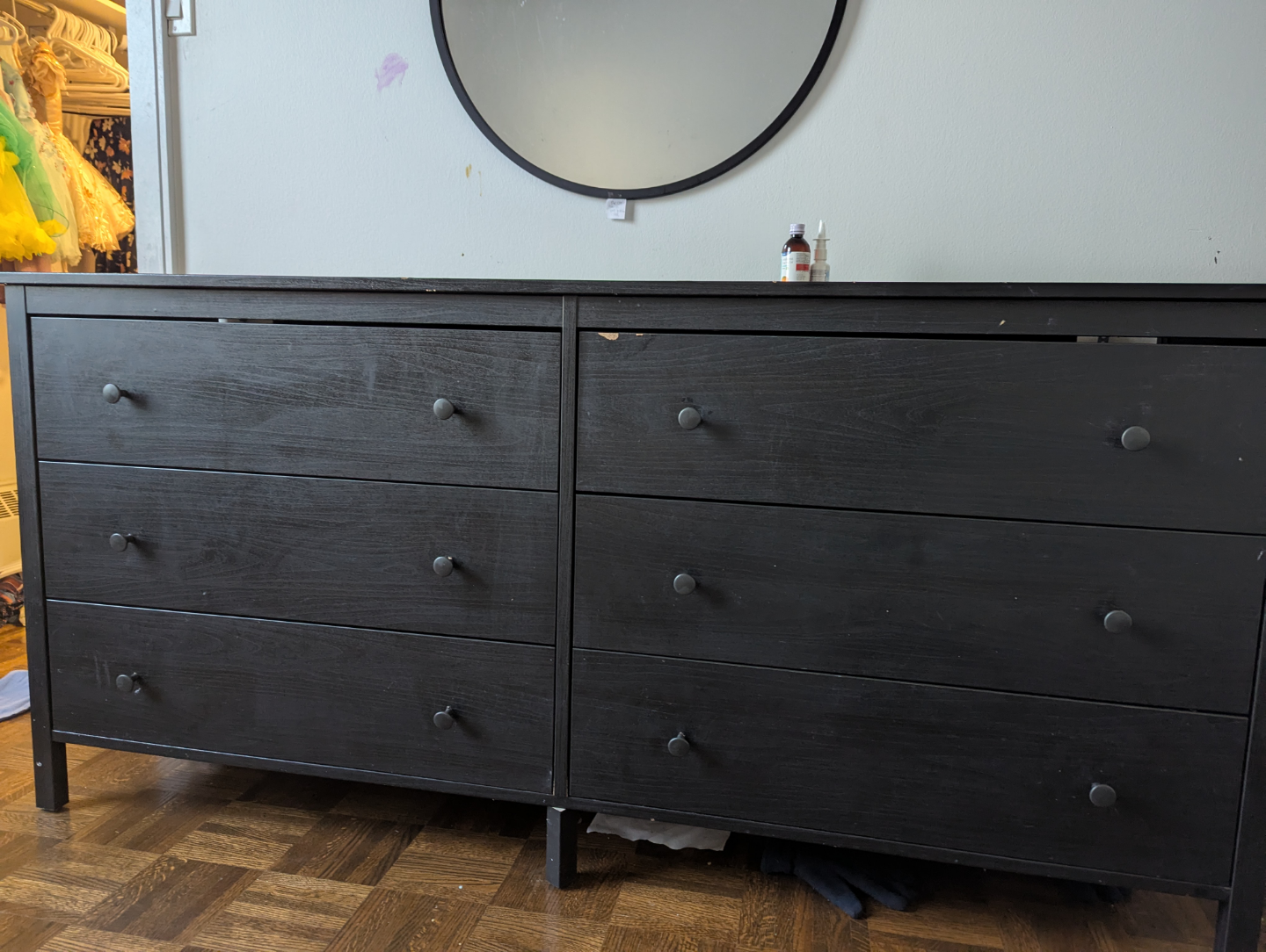 Black Ikea  6-Drawer Dresser