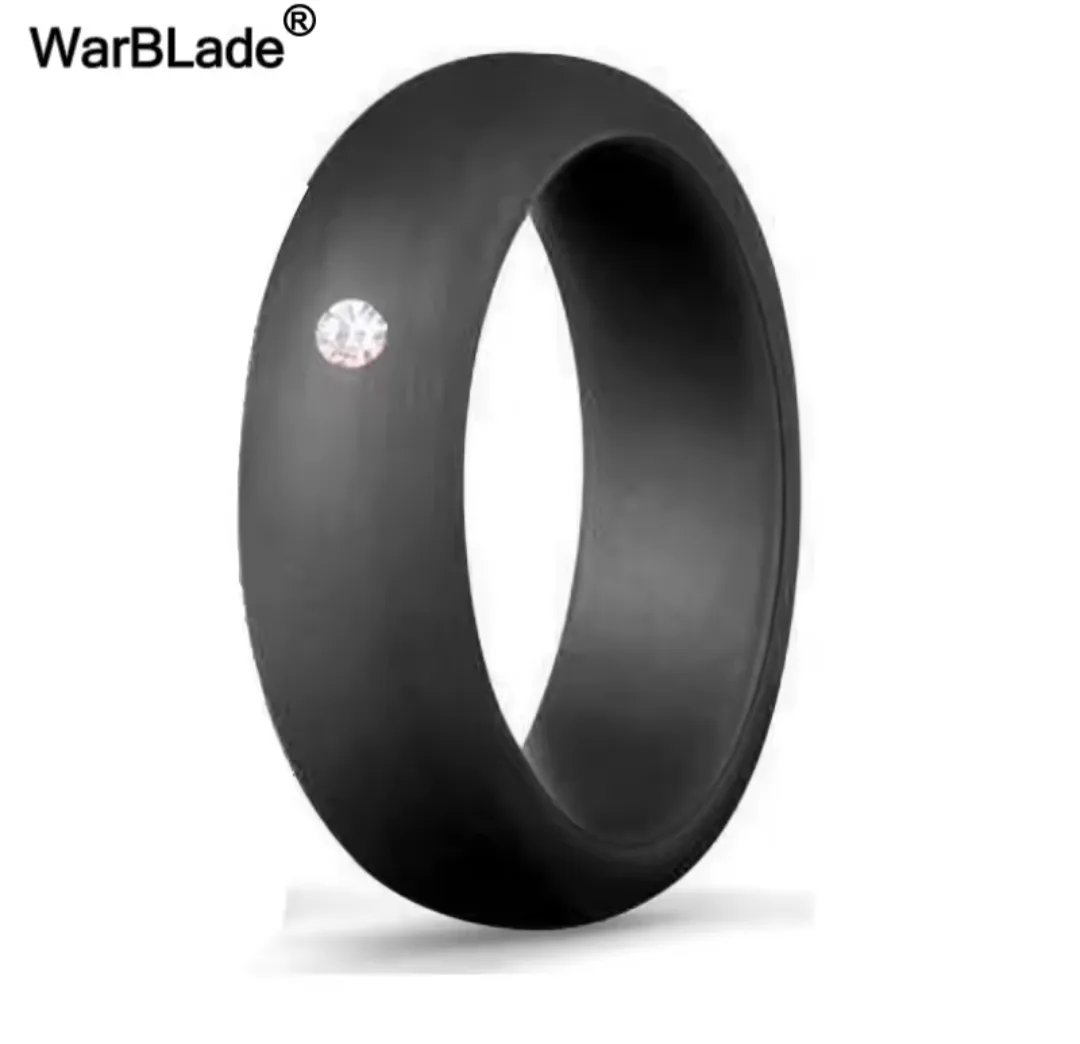 🏒FREE NEW Black Silicone Ring Size 5 thumbnail