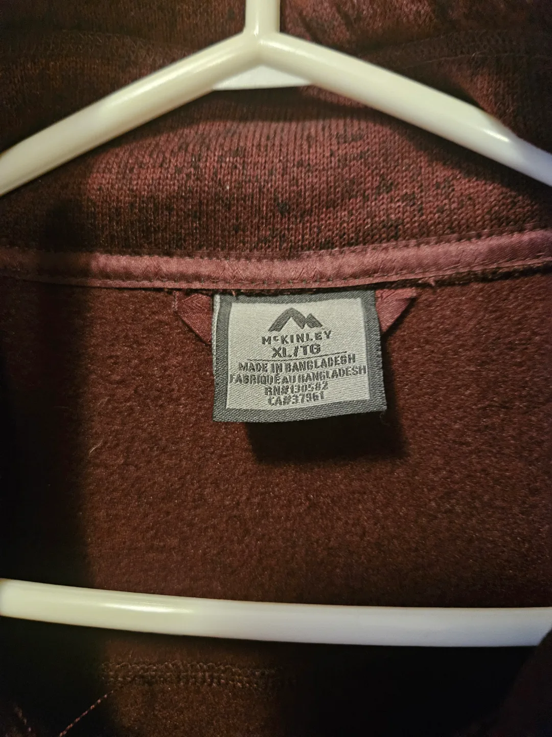 Women's McKinley Burgundy Fleece Jacket Size XL image indicator(4)
