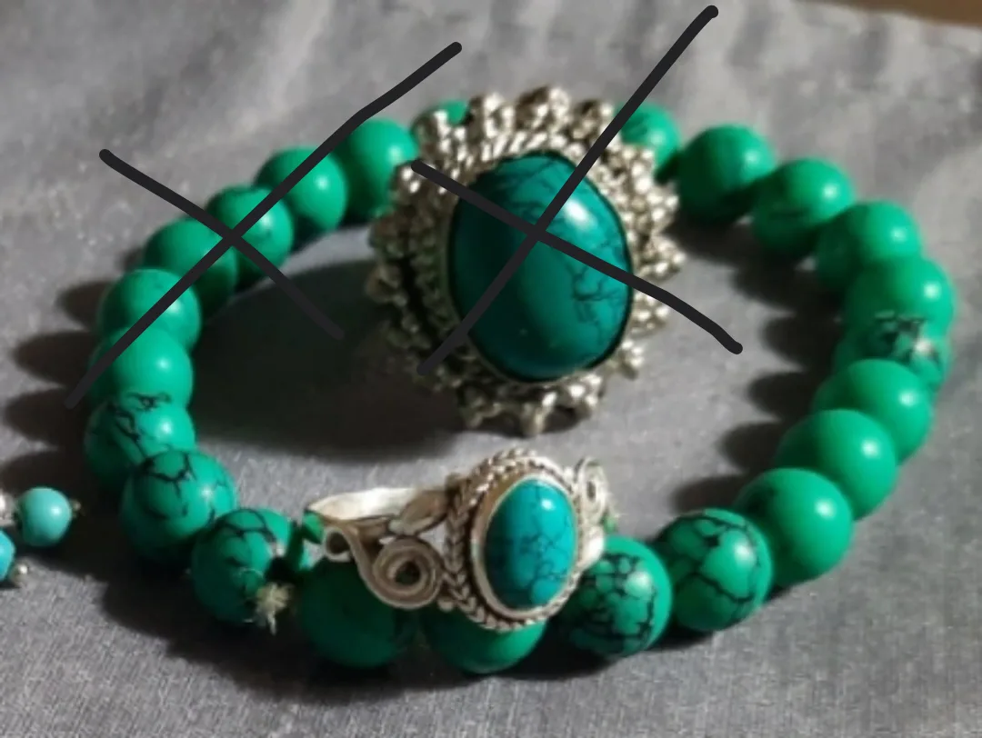 Sterling Silver & gemstone Ring Sz 8 thumbnail