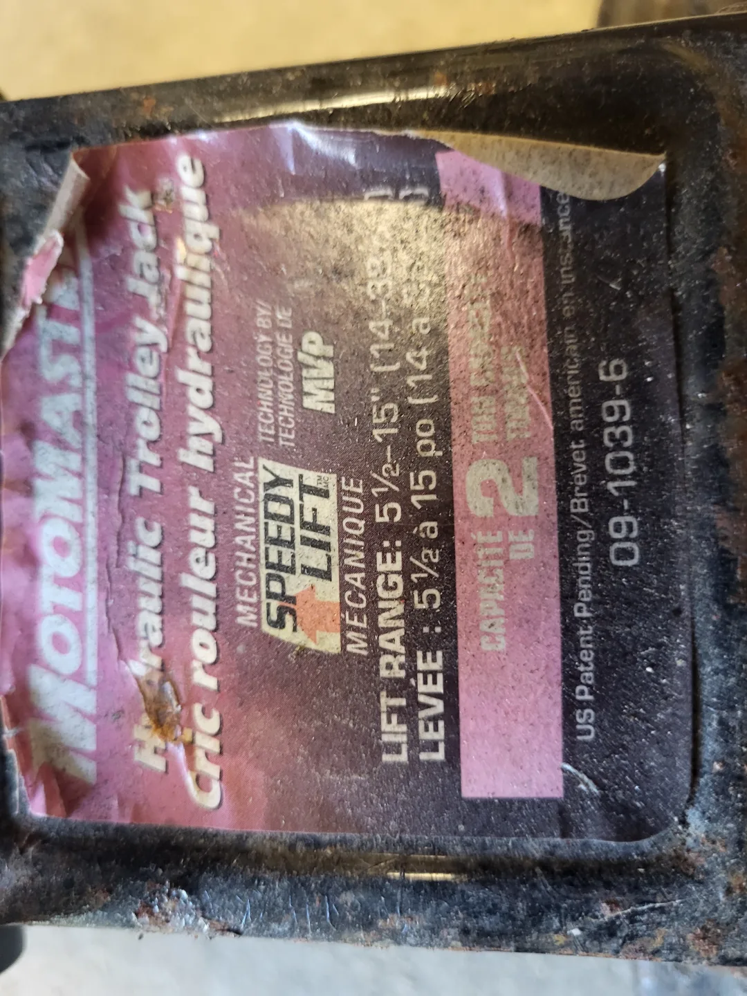 Used 2-Ton Monroe Speedy Lift Hydraulic Trolley Jack image indicator(2)