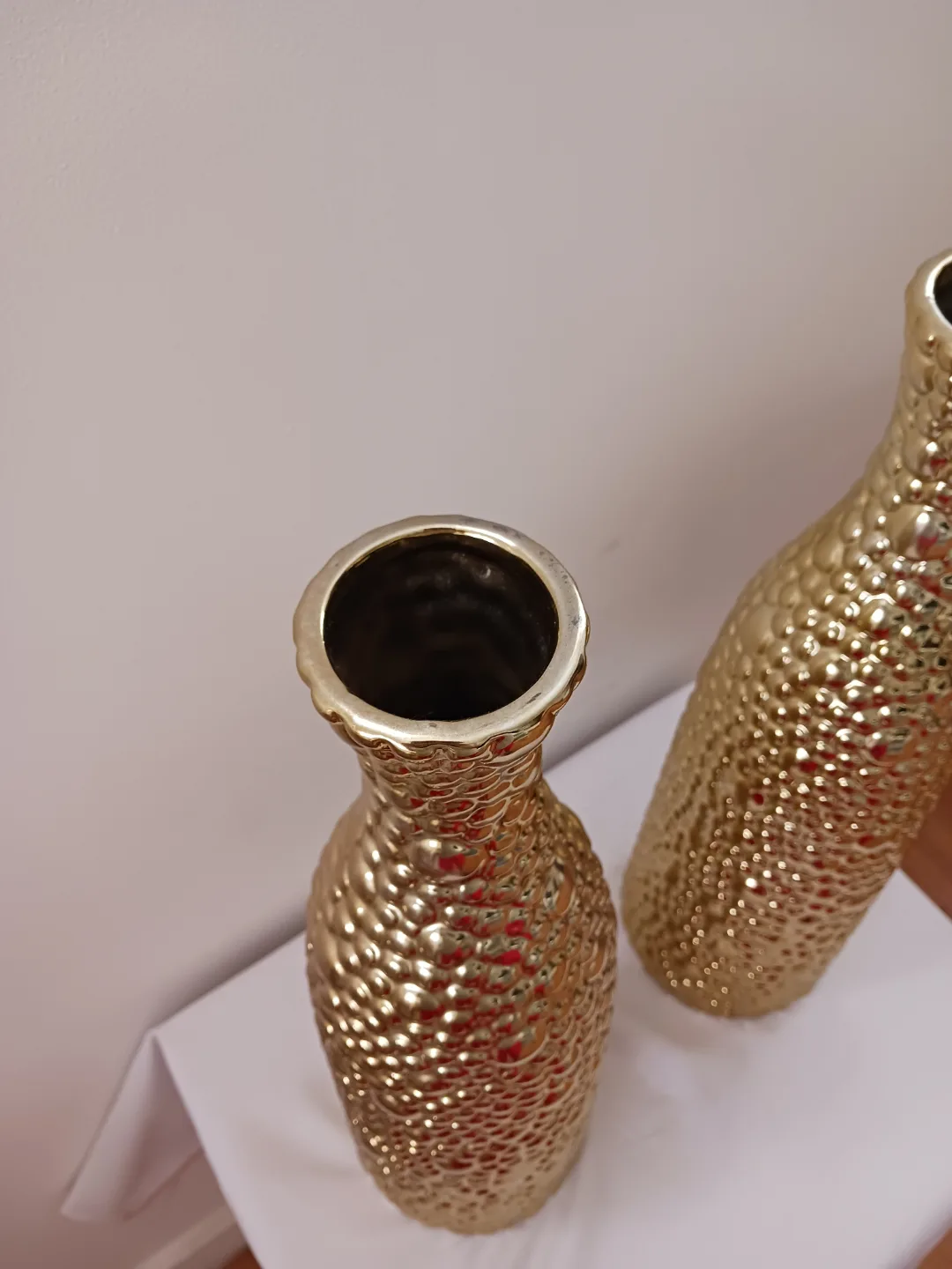 Pair of Gold Bubble Ceramic Vase Price Is negotiable image indicator(8)