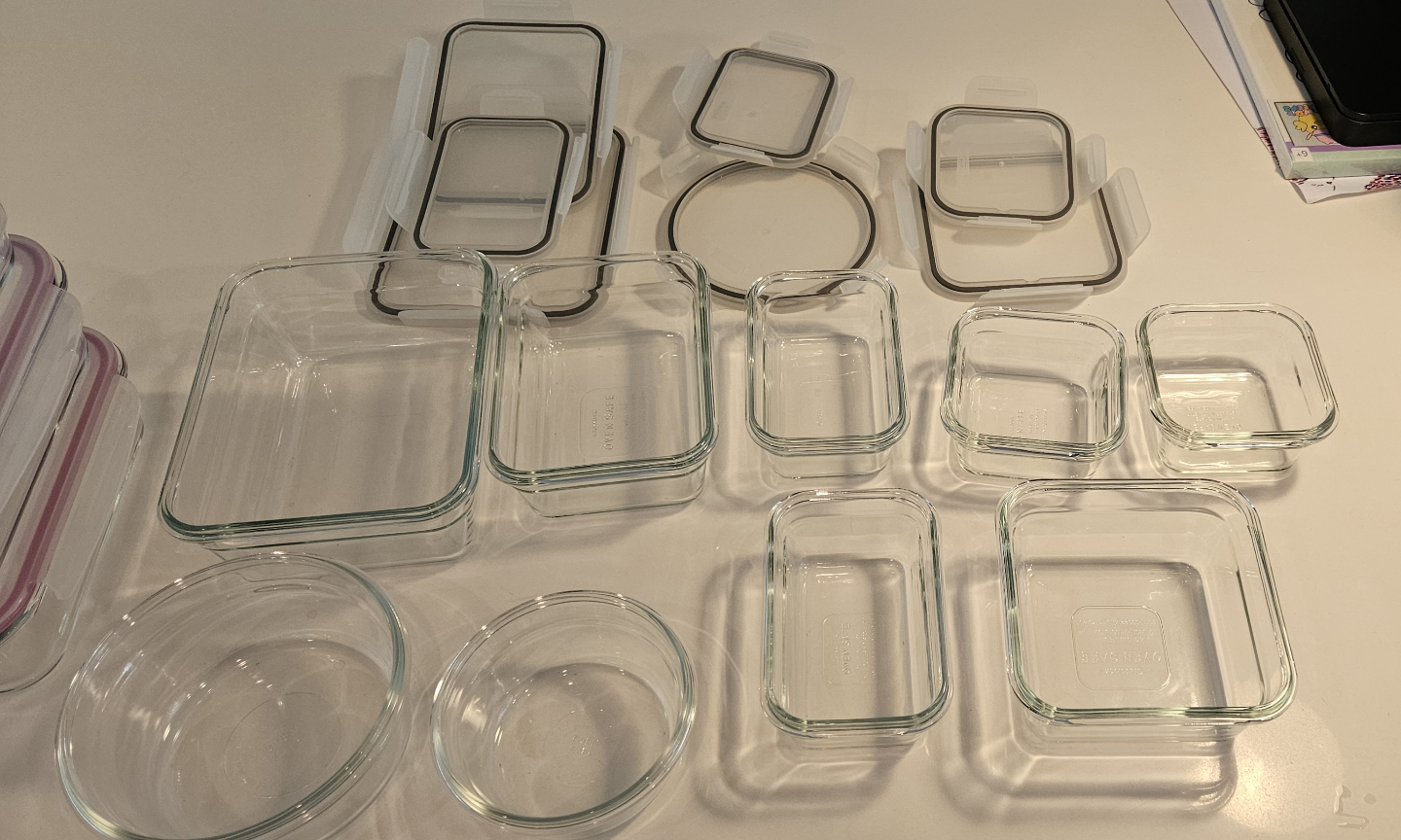 Glass Food Storage Containers with Lids - Assorted Sizes