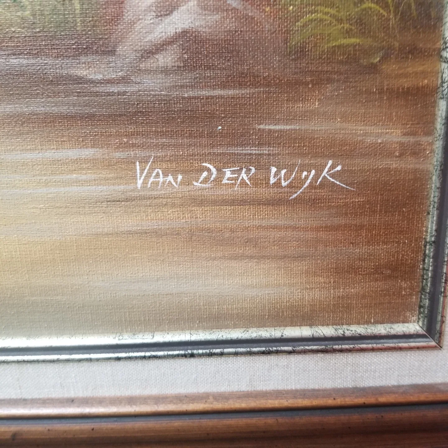 Vintage Oil Painting By:Van Der Wyk image indicator(2)