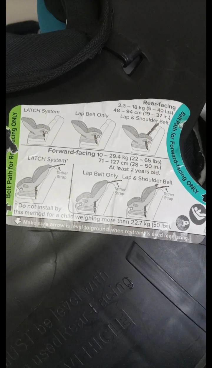 Evenflo Triumph Convertable Carseat image indicator(2)