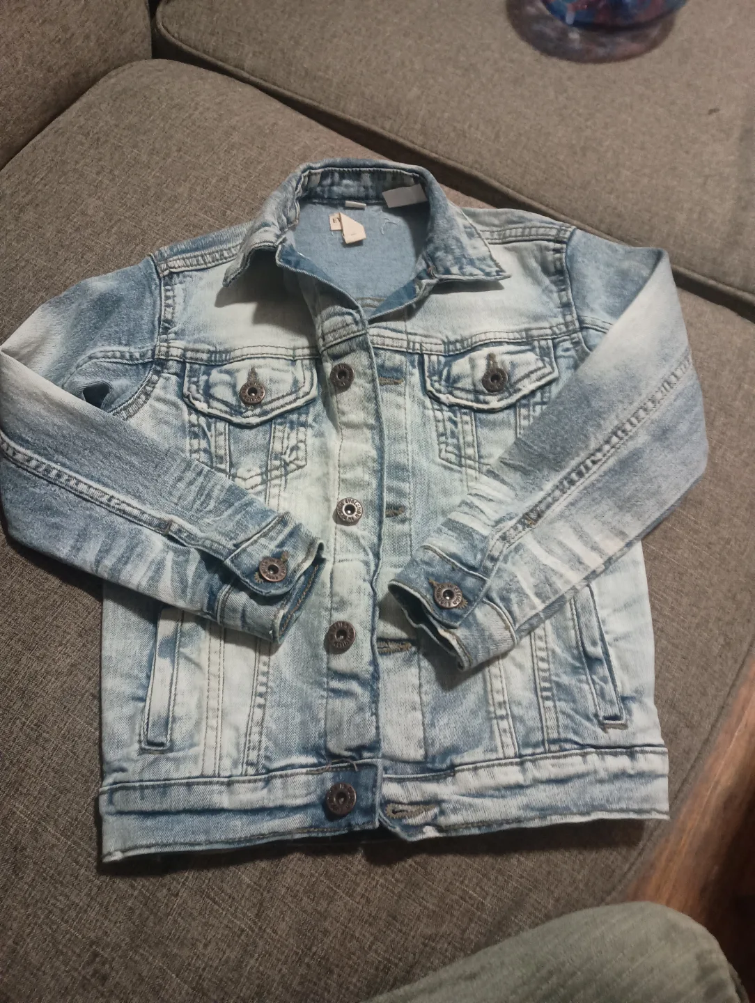 Kids Light Wash Denim Jacket by Evolution thumbnail