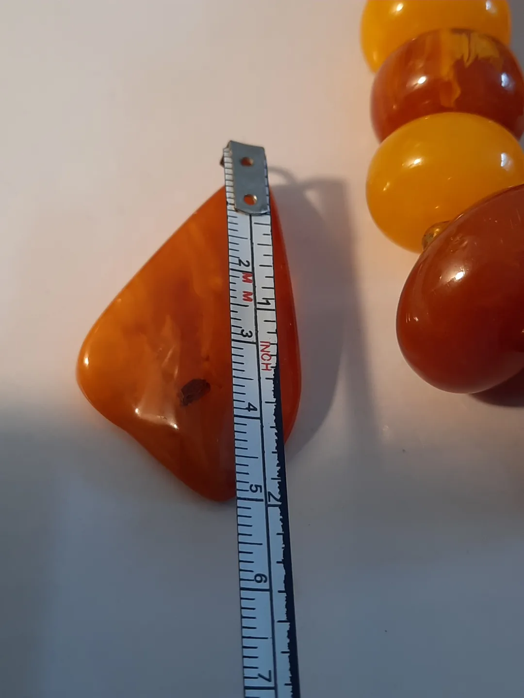 vintage neclase with 2 tone amber.and amber pendant image indicator(7)
