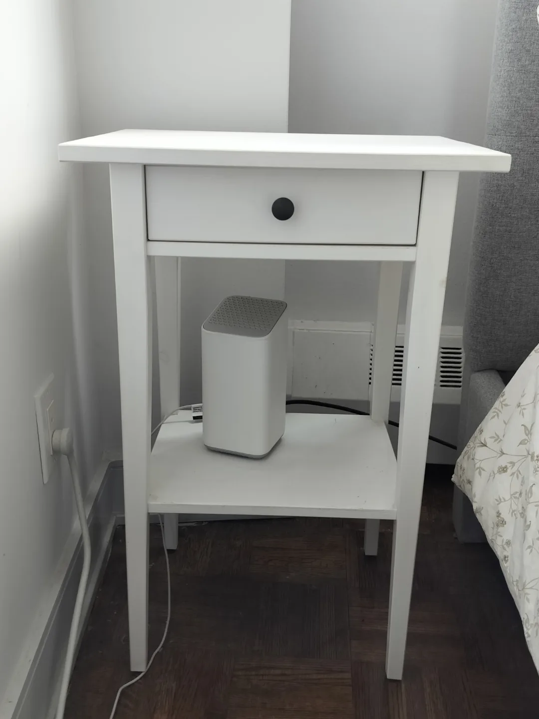 White Ikea Hemnes Nightstand thumbnail