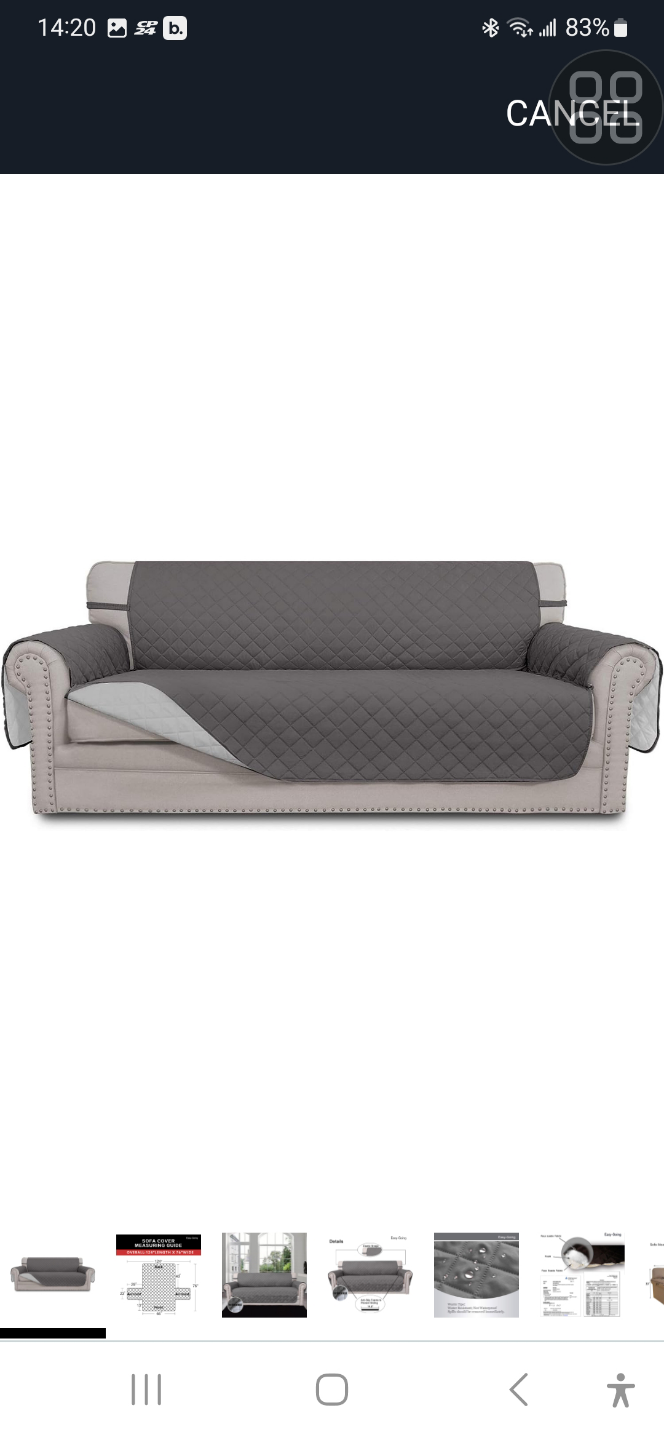 Sofa Cover Protector - Grey & Beige