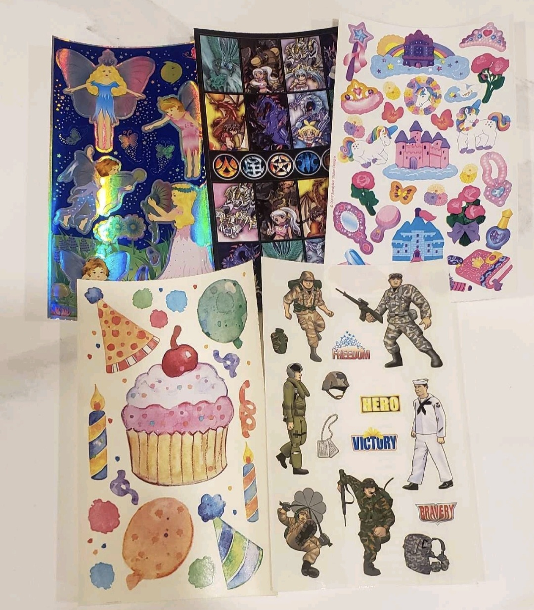 Lot of 5 Vintage Sandylion Sticker Sheets