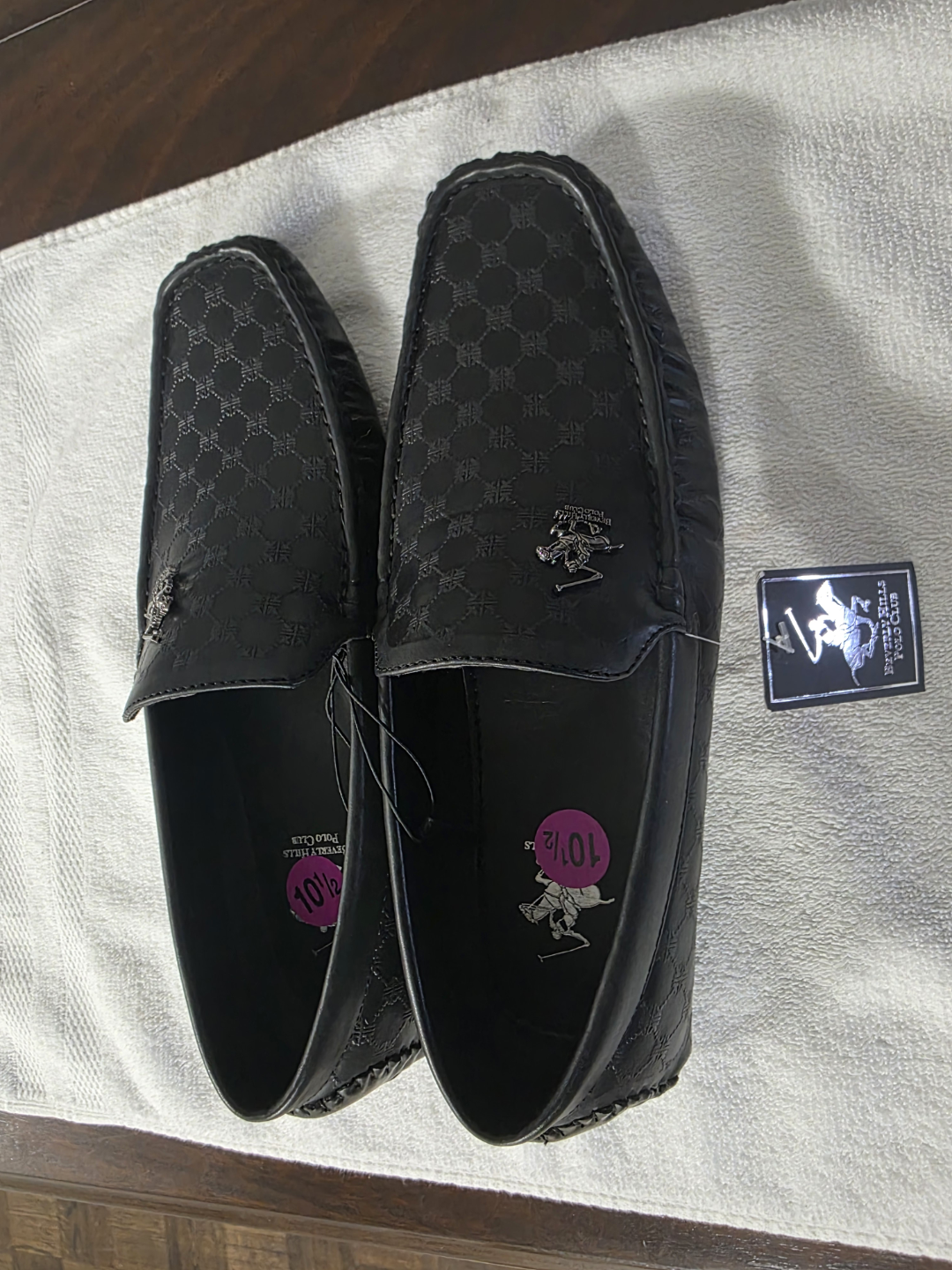 Men's Black Leather Loafers - Size 10.5 - photo 2