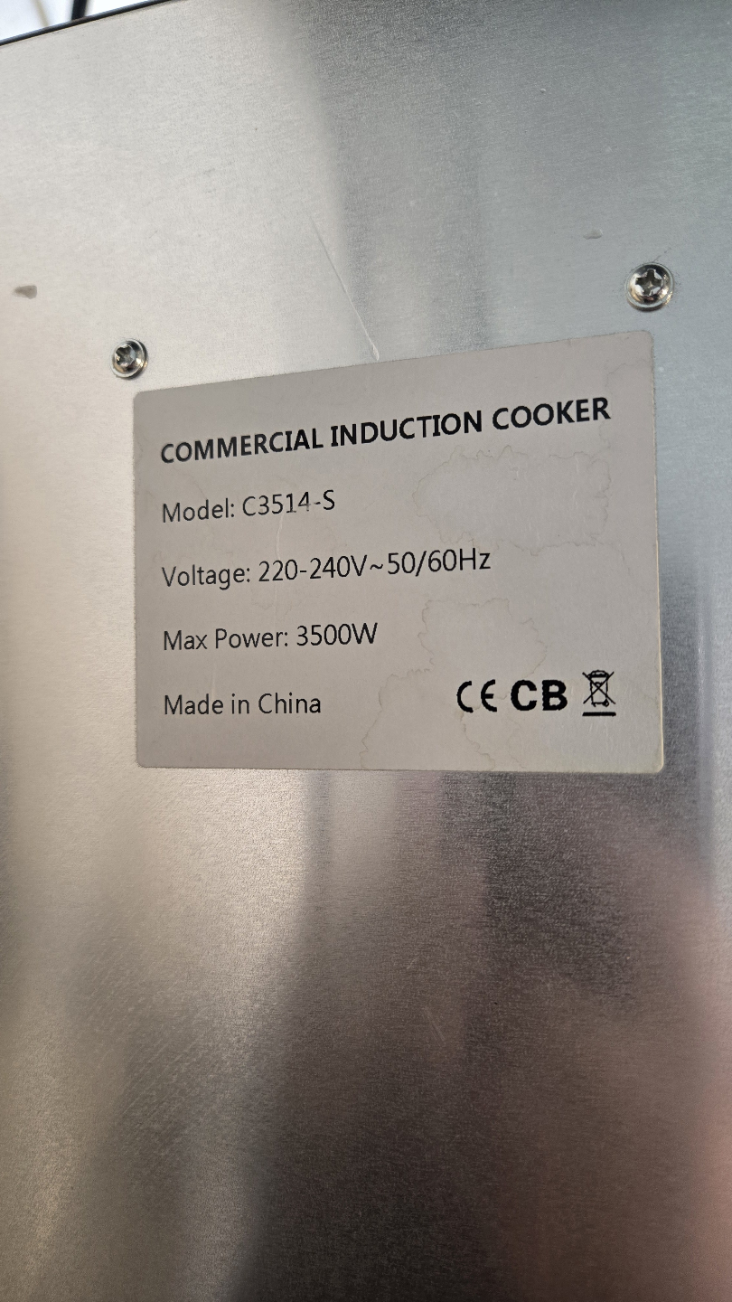 Commercial Induction Cooker - 3500W - Model C3514-S - photo 2