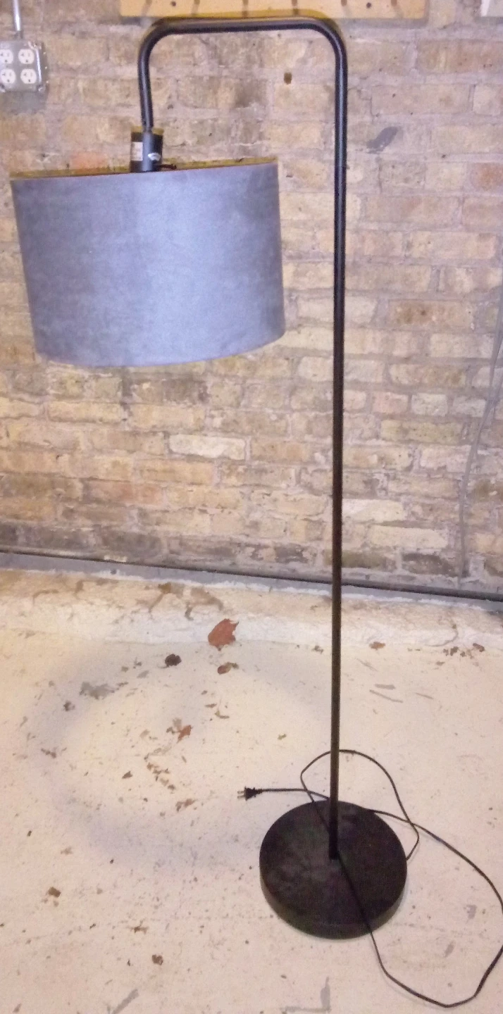 Arc Floor Lamp with Gray Shade - photo 2