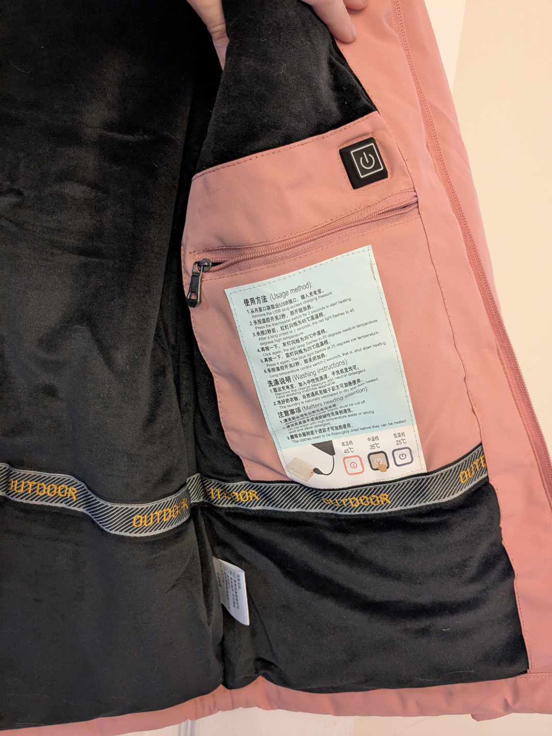 Women's Pink Heated Winter Coat Jacket - photo 3