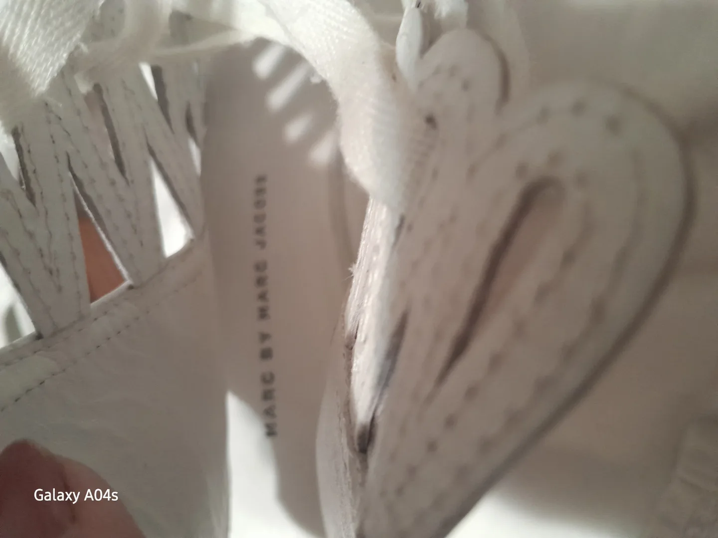 Marc by Marc Jacobs White Leather Lace-Up Sandals image indicator(2)