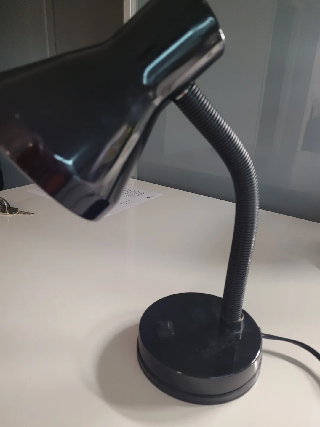 Black Desk Lamp with Flexible Gooseneck image indicator(2)