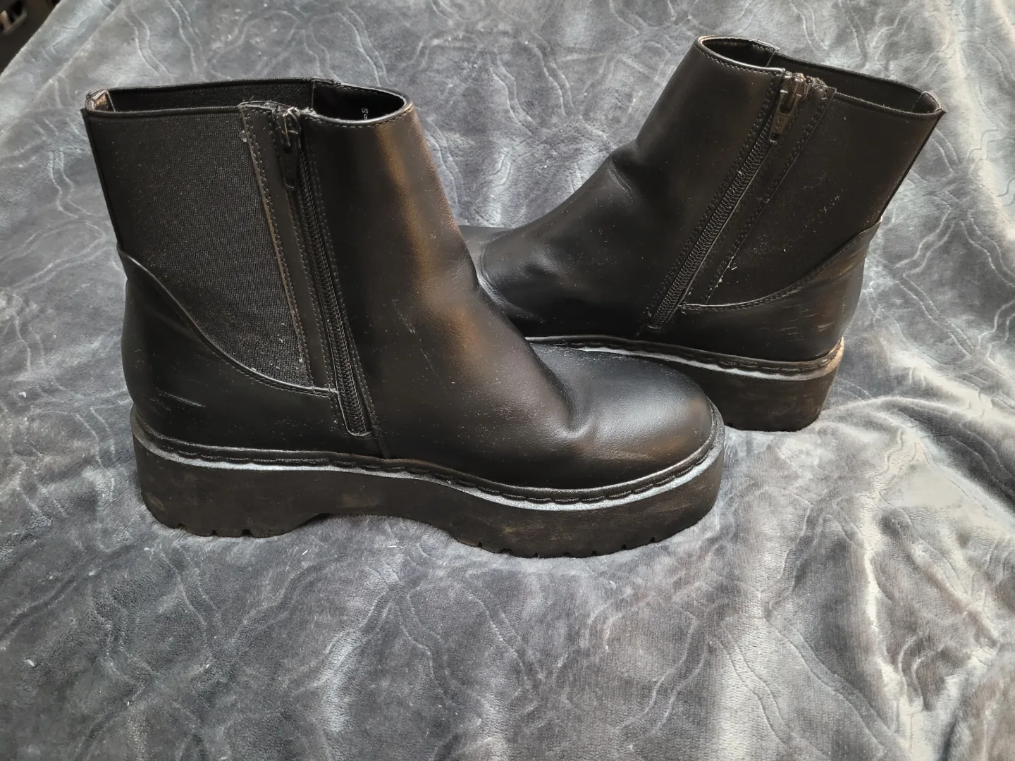 Boathouse Harlow Black Chunky Sole Ankle Boots image indicator(3)