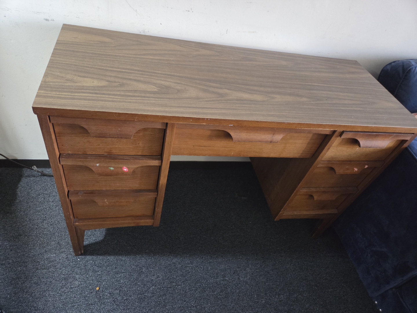 Vintage Mid-Century Modern Wooden Desk - photo 2