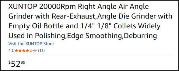 20000Rpm Right Angle Air Angle Grinder (Brand New) - photo 2