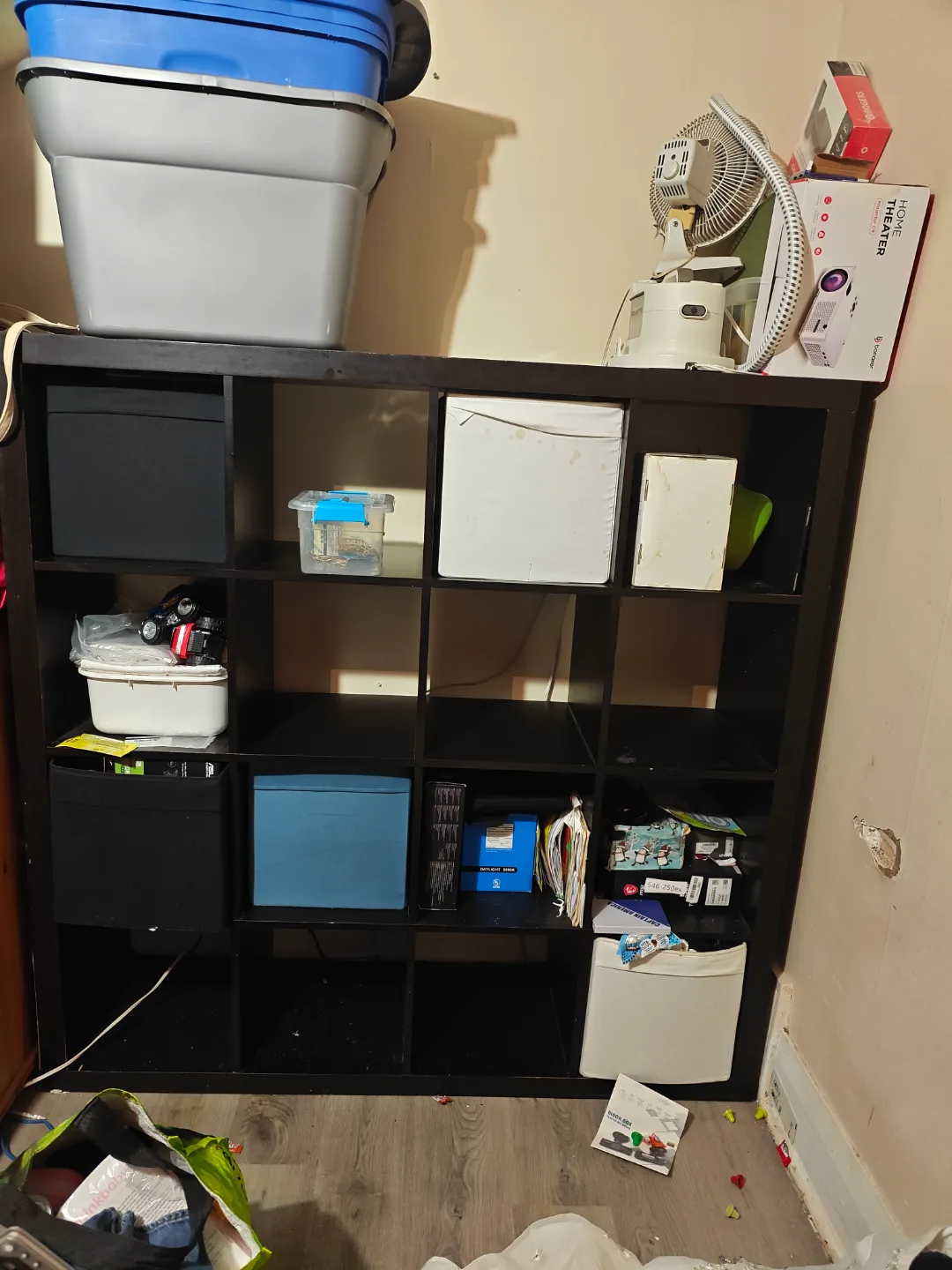 Ikea kallax Black Cube Storage Shelf thumbnail