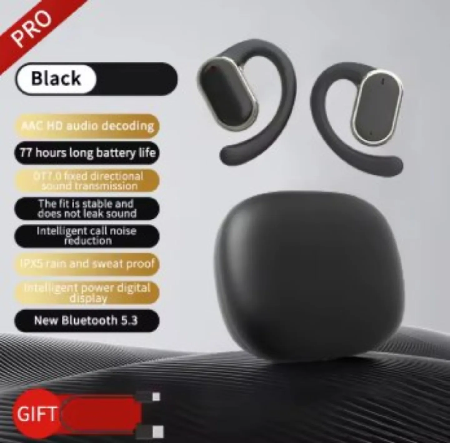 Wireless open ear  Bluetooth Earbuds sports image indicator(3)