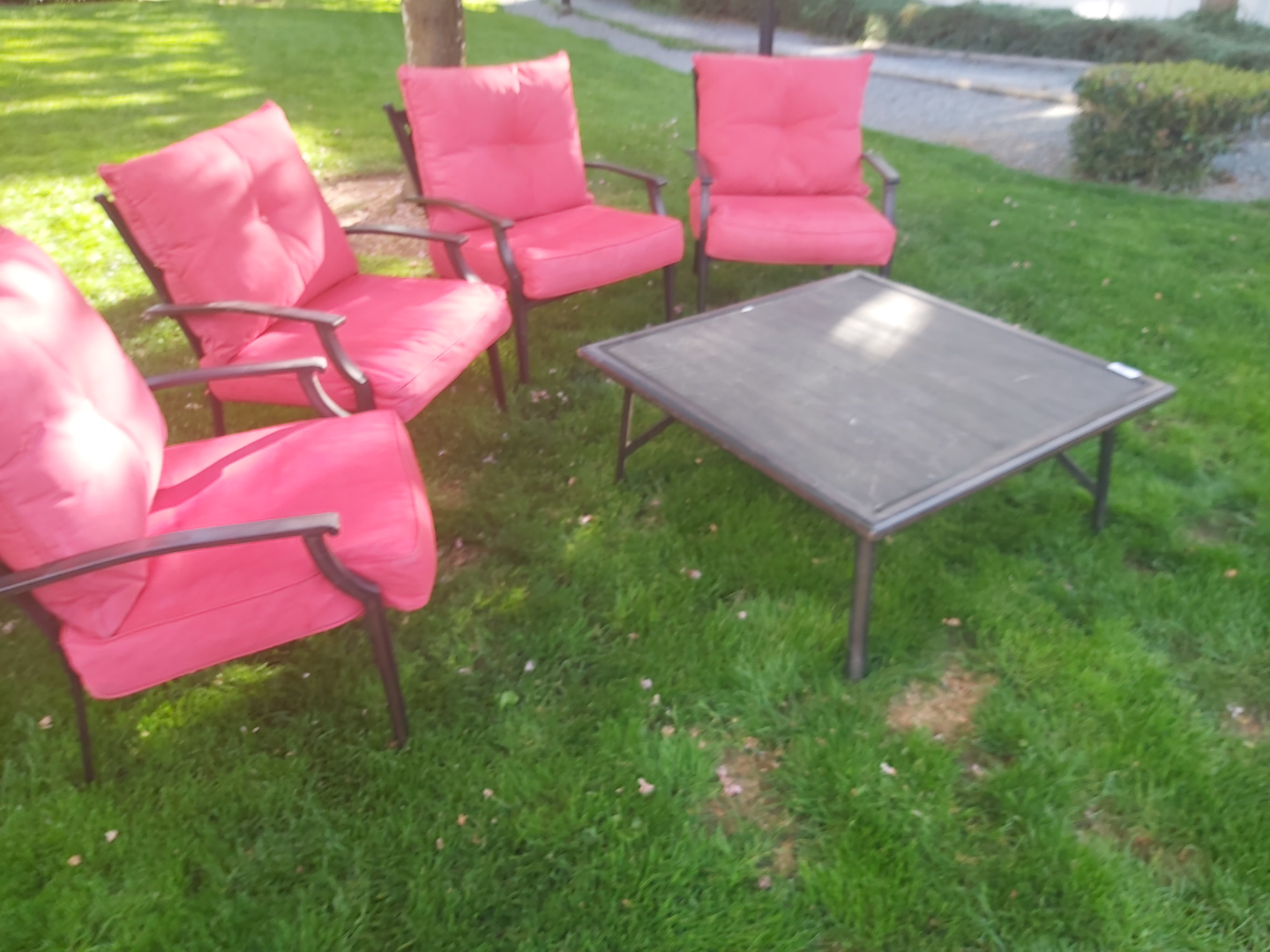 4-Piece Outdoor Patio Set with Square Coffee Table - photo 2