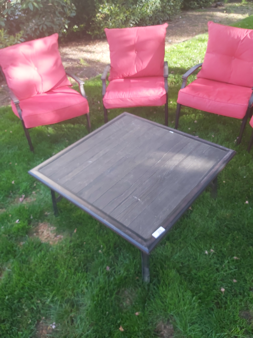 4-Piece Outdoor Patio Set with Square Coffee Table - photo 5