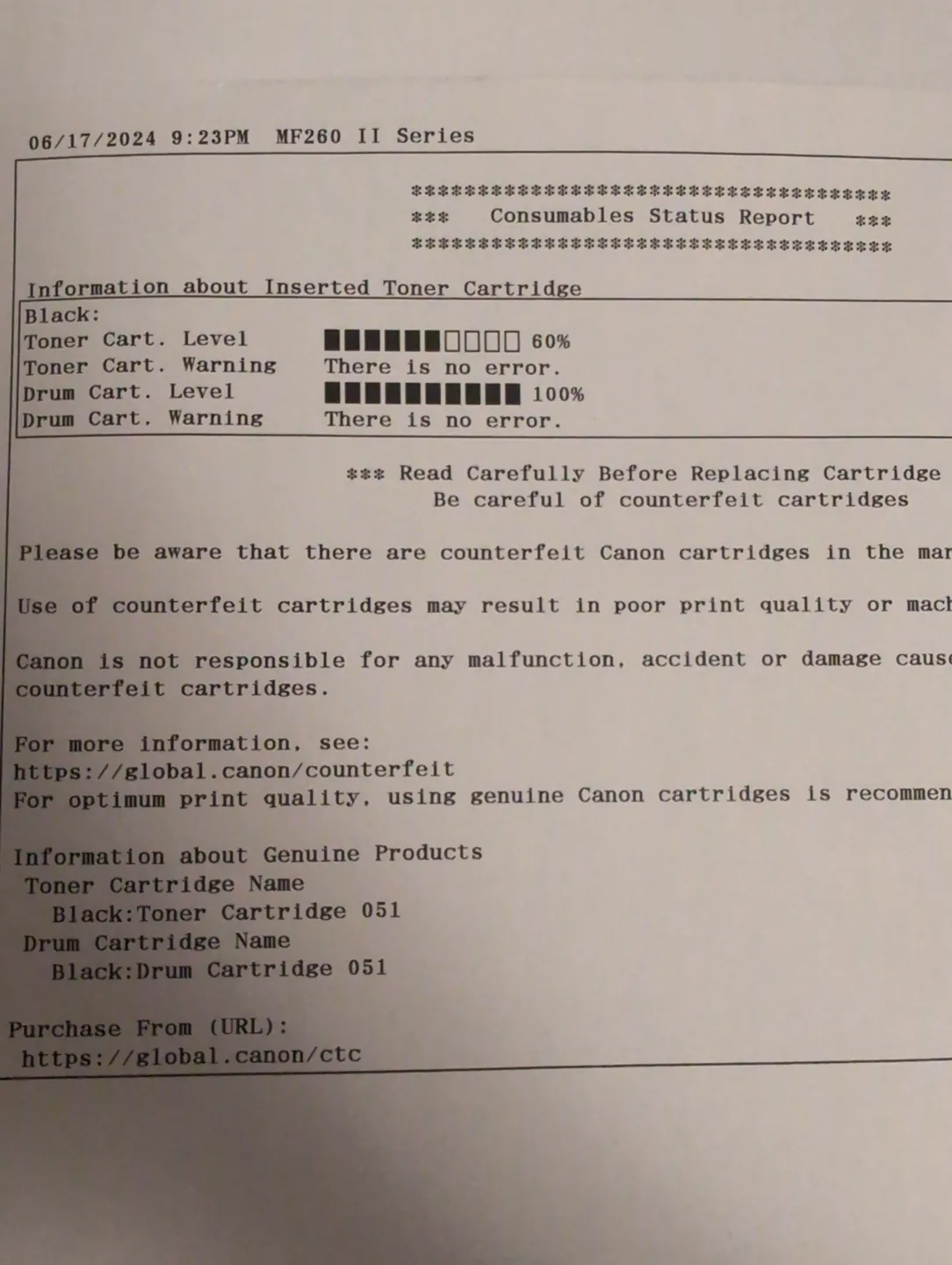 Canon MF260 Series Laser Printer image indicator(2)