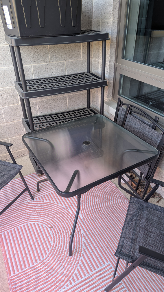 Balcony Patio Set - Table and Four Chairs