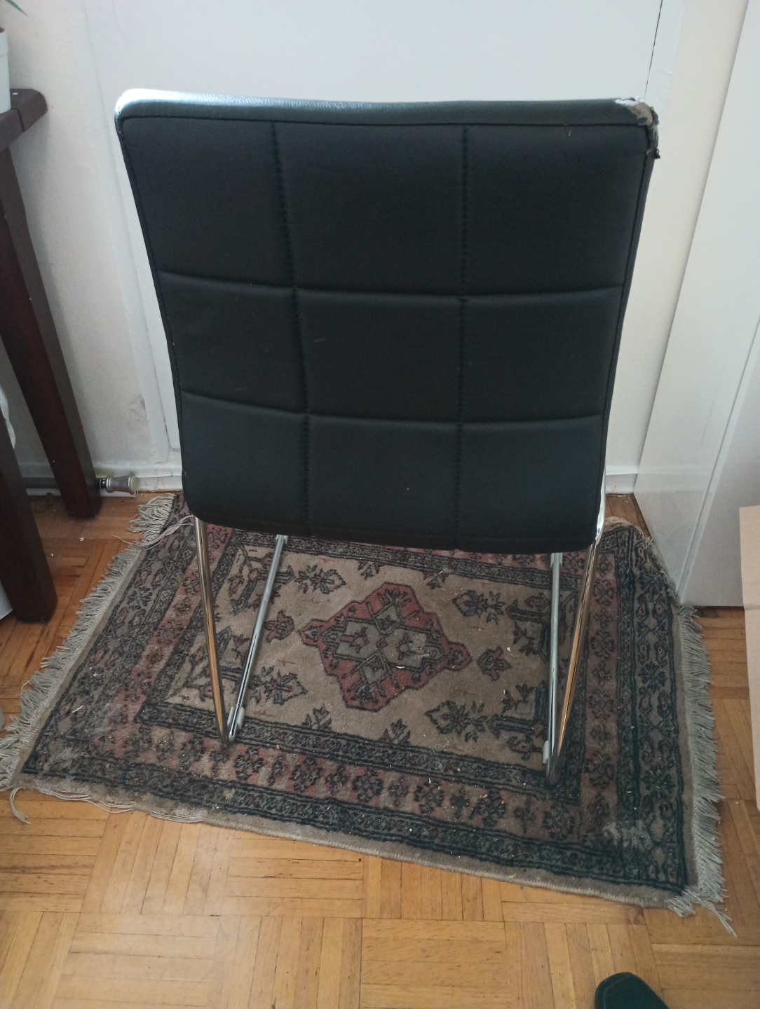 🧡 FREE Bonded Leather Modern Chair with Chrome Legs - photo 3